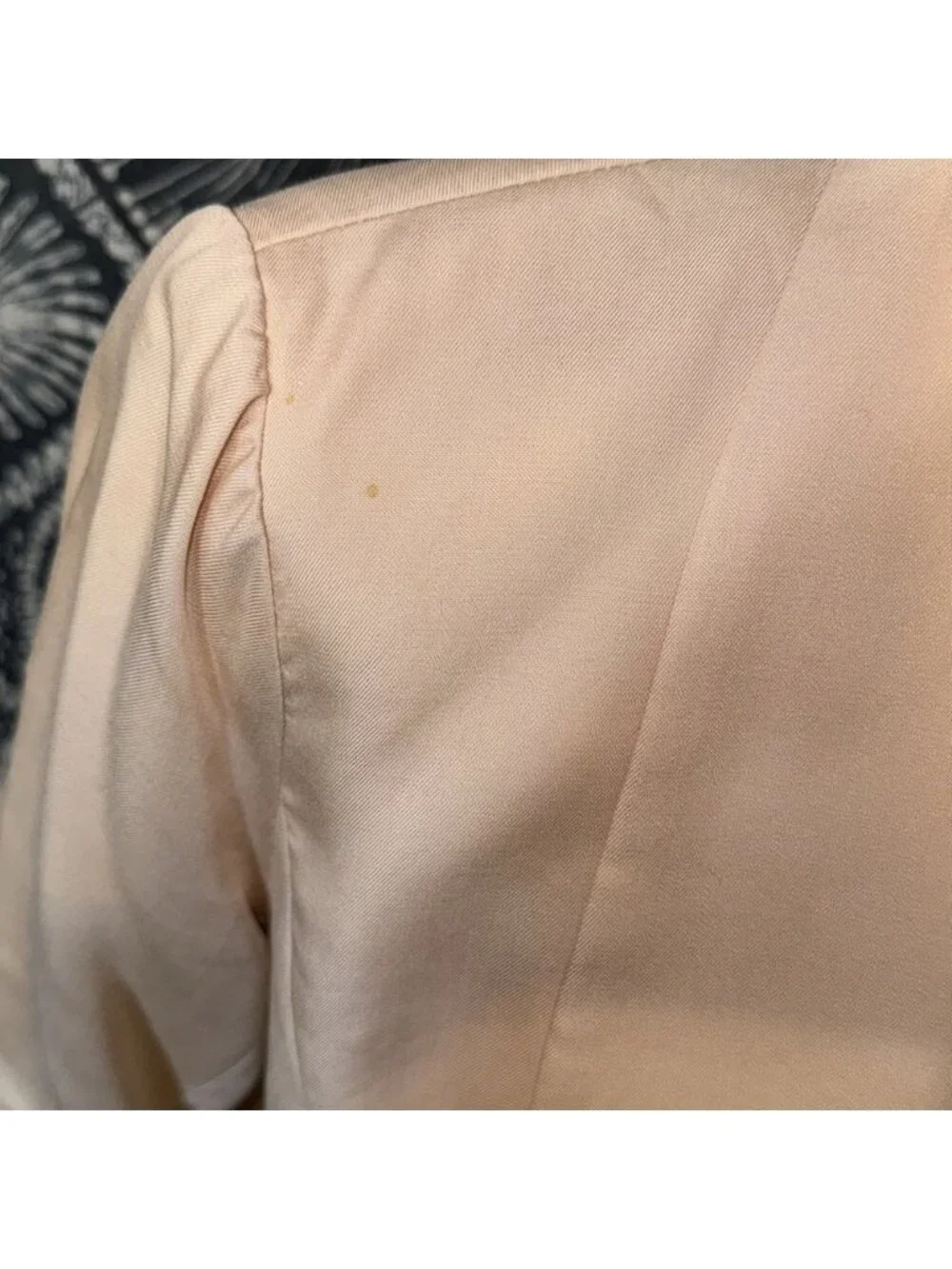 Pale Pink Velvet Heart Blazer - S